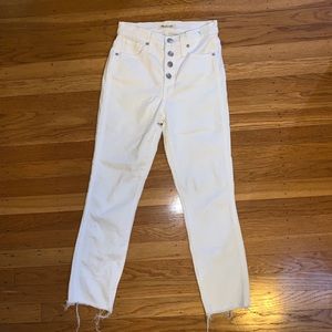 White high waisted Madewell jeans